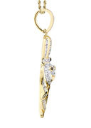 14K Yellow Gold Pillsbury Boy Diamond Pendant & Rope Chain | 0.79 Carats