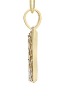 10K Yellow Gold Last Supper Diamond Pendant & Franco Chain | 0.43 Carats