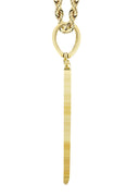 10K Yellow Gold Bar Pendant & Rope Chain | 0.59 Carats