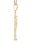 10K Yellow Gold St. Death Diamond Pendant & Rope Chain | 0.17 Carats