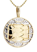 10K Yellow Gold Last Supper Diamond Pendant & Rope Chain | 0.32 Carats