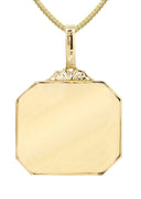 14K Yellow Gold Versace Diamond Pendant & Franco Chain | 0.48 Carats