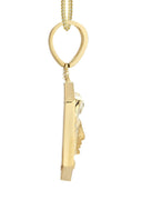 14K Yellow Gold Versace Diamond Pendant & Franco Chain | 0.48 Carats