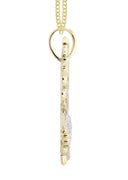 10K Yellow Gold Eagle Diamond Pendant & Cuban Chain | 0.27 Carats