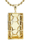 10K Yellow Gold Kilo Bar Pendant & Rope Chain | 0.33 Carats