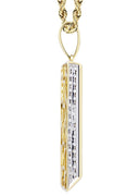 10K Yellow Gold Kilo Bar Pendant & Rope Chain | 0.33 Carats