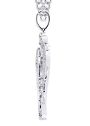 10K White Gold Wings Pendant & Rope Chain | 0.86 Carats