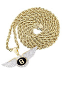 10K Yellow Gold Bentley Pendant & Rope Chain | 0.54 Carats