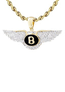 10K Yellow Gold Bentley Pendant & Rope Chain | 0.54 Carats