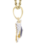 10K Yellow Gold Bentley Pendant & Rope Chain | 0.54 Carats
