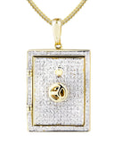 10K Yellow Gold Vault Pendant & Franco Chain | 0.59 Carats