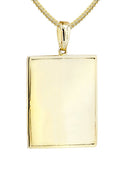 10K Yellow Gold Vault Pendant & Franco Chain | 0.59 Carats