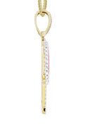 10K Yellow Gold Hamsa Pendant & Franco Chain | 0.8 Carats