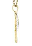 10K Yellow Gold Hamsa Pendant & Rope Chain | 0.76 Carats