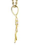 10K Yellow Gold Eye of Ra Pendant & Rope Chain | 0.71 Carats