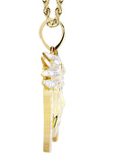 10K Yellow Gold Jesus Pendant & Rope Chain | 0.42 Carats