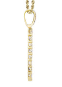 10K Yellow Gold Dog Tag Pendant & Rope Chain | 1.73 Carats