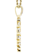 10K Yellow Gold Round Pendant & Rope Chain | 3.08 Carats