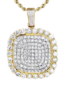10K Yellow Gold Round Pendant & Rope Chain | 3.34 Carats