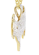 14K Yellow Gold Goat Diamond Pendant & Cuban Chain | 2.44 Carats