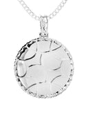 Full Diamond 10K White Gold Medium Round Picture Pendant Necklace | 1.88 Carats | Appx. 19 Grams