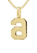 10K Yellow Gold | #6 Diamond Pendant & Cuban Chain | 0.67 Carats