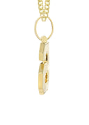 10K Yellow Gold | #6 Diamond Pendant & Cuban Chain | 0.67 Carats