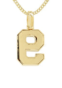 10K Yellow Gold | #9 Diamond Pendant & Cuban Chain | 0.67 Carats