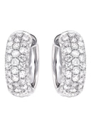 Mens Diamond Earrings | 2.36 Carats 14K White Gold