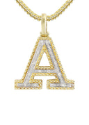 Diamond 10K Yellow Gold Letter "A" Necklace | Appx. 14 Grams