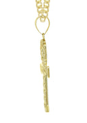 10K Yellow Gold Cuban Chain & Gold Ankh Pendant | Appx. 13.1 Grams