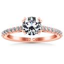Pave Diamond Engagement Ring Legacy 14K Rose Gold