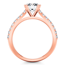 Pave Diamond Engagement Ring Legacy 14K Rose Gold