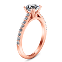 Pave Diamond Engagement Ring Legacy 14K Rose Gold