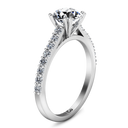 Round Diamond Pave Engagement Ring Legacy 14K White Gold
