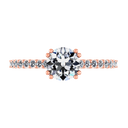 Pave Diamond Engagement Ring Legacy 14K Rose Gold