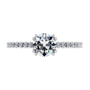 Round Diamond Pave Engagement Ring Legacy 14K White Gold