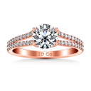 Pave Diamond Engagement Ring Dream 14K Rose Gold