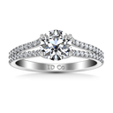 Round Diamond Pave Engagement Ring Dream 14K White Gold