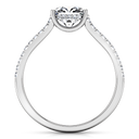 Round Diamond Pave Engagement Ring Dream 14K White Gold