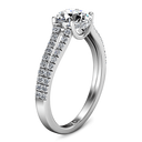 Round Diamond Pave Engagement Ring Dream 14K White Gold