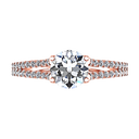 Pave Diamond Engagement Ring Dream 14K Rose Gold