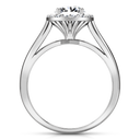 Round Diamond Halo Engagement Ring Soleil 14K White Gold