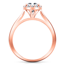Halo Diamond Princess Cut Engagement Ring Lumiere 14K Rose Gold
