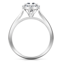 Halo Princess Cut Diamond Engagement Ring Lumiere 14K White Gold