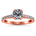 Pave Diamond Engagement Ring Michelle 14K Rose Gold