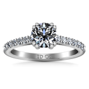 Round Diamond Pave Engagement Ring Michelle 14K White Gold