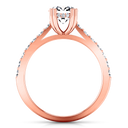 Pave Diamond Engagement Ring Michelle 14K Rose Gold