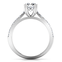 Round Diamond Pave Engagement Ring Michelle 14K White Gold