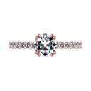 Pave Diamond Engagement Ring Michelle 14K Rose Gold